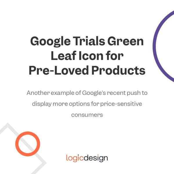 Google Trials Green Leaf Icon for Pre-Loved Products